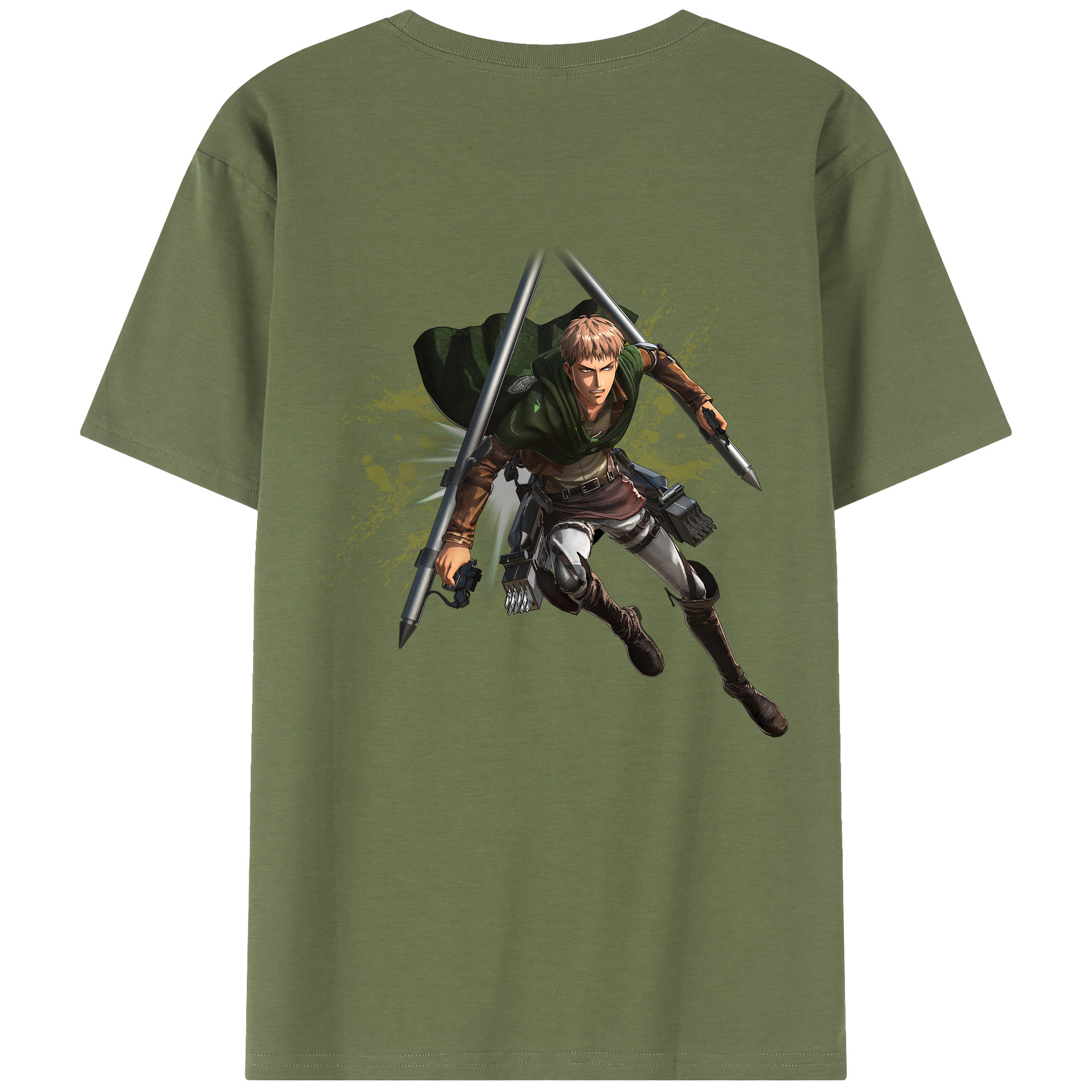 （画像用） 進撃の巨人 ジャン・キルシュタイン Attack on Titan Jean Kirstein 綿100％半袖Tシャツ（背面プリント）